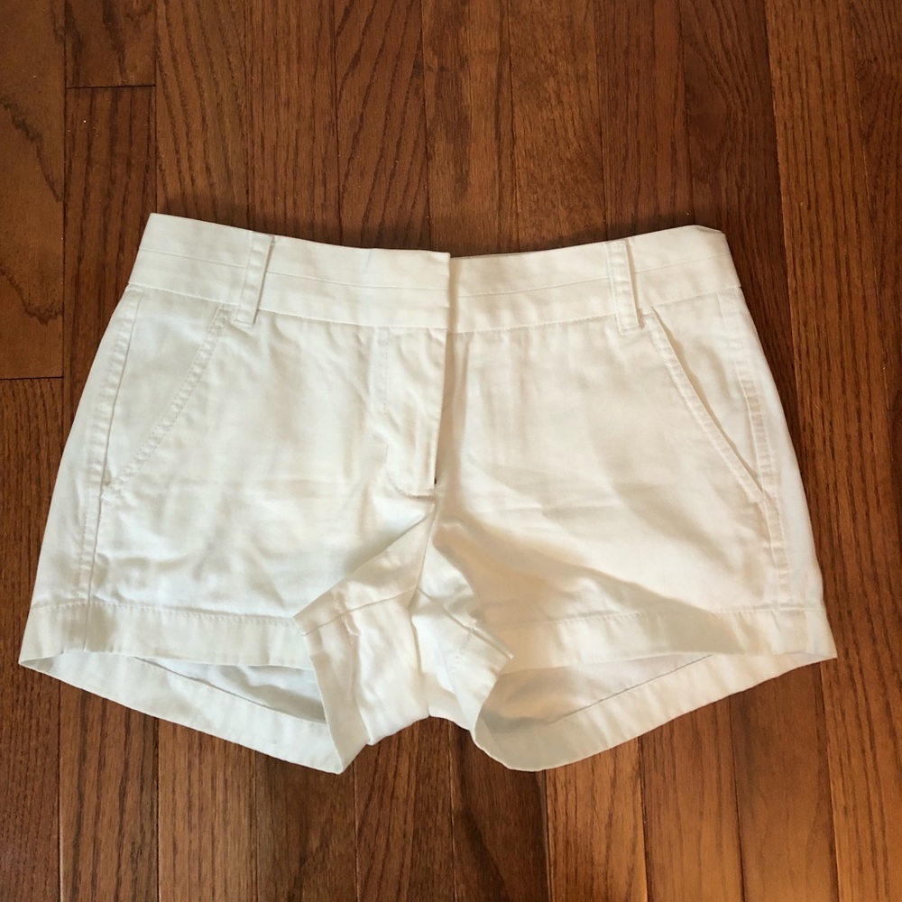 J Crew 2” Chinos (White)